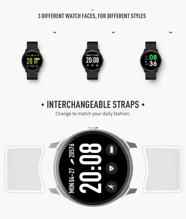 Smart watch Vektros KW19, IP67 waterproof, Blood pressure, 240x240