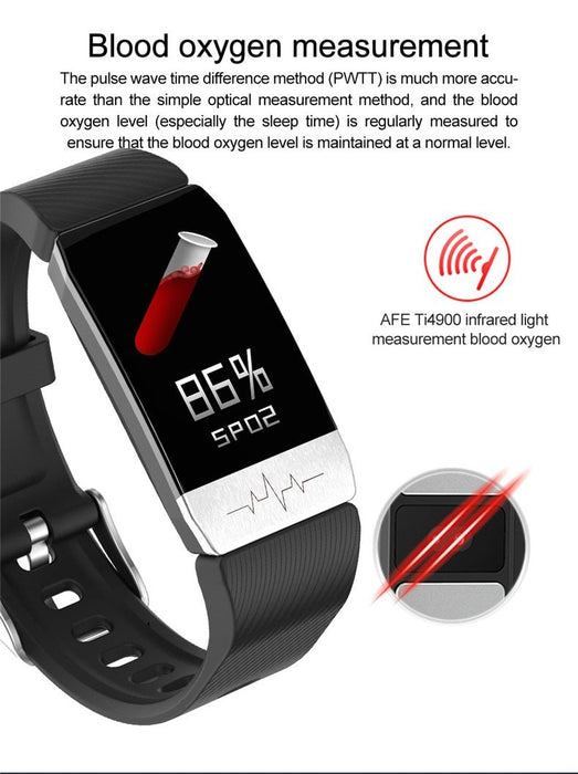 Smart bracelet Vektros VT03, measurement of temperature, ECG. blood oxygen