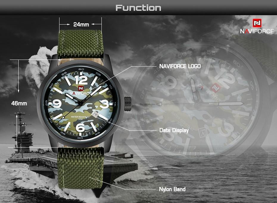 Waterproof male quartz watch NAVIFORCE 9080