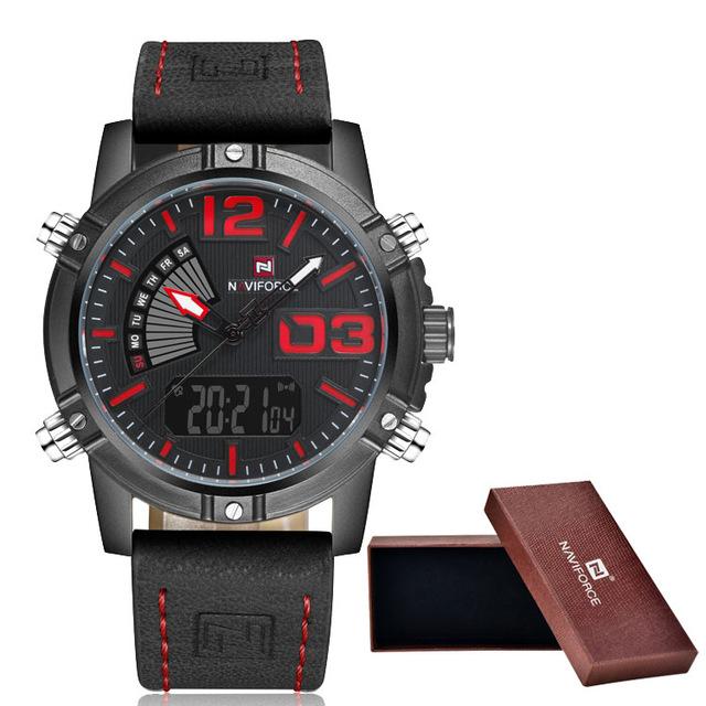 Waterproof male quartz watch NAVIFORCE 9095