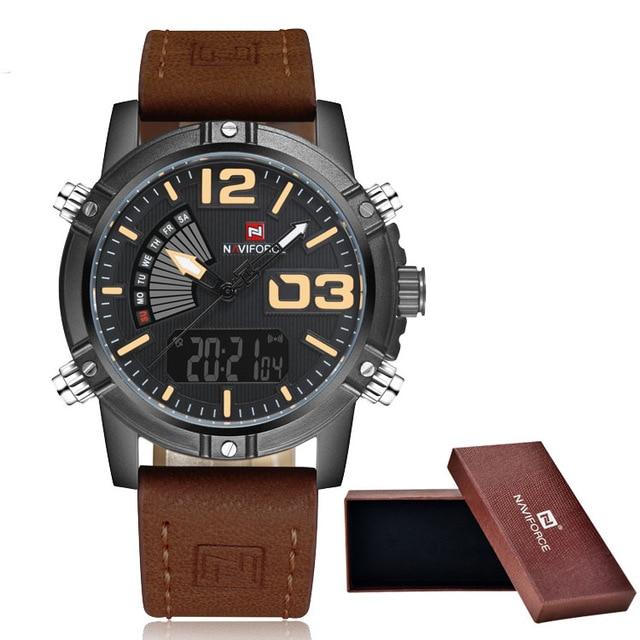 Waterproof male quartz watch NAVIFORCE 9095