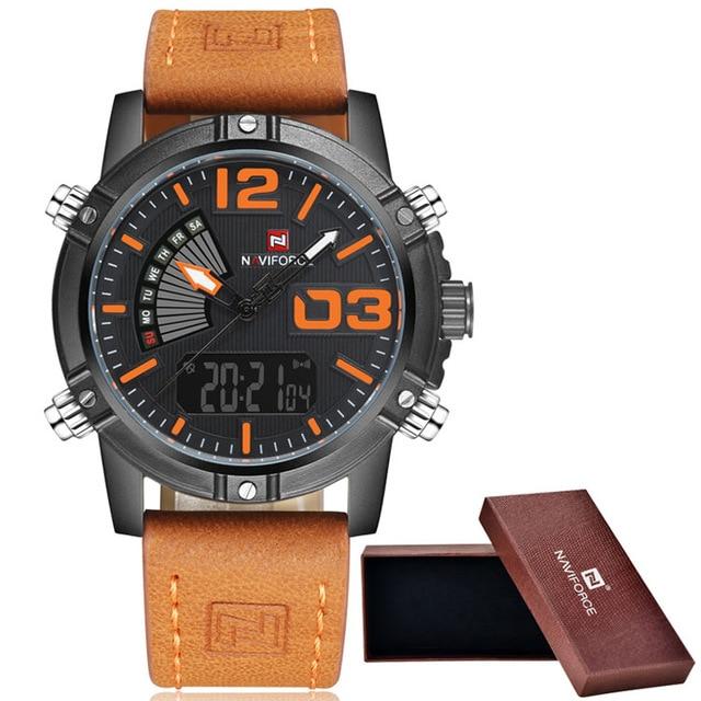 Waterproof male quartz watch NAVIFORCE 9095