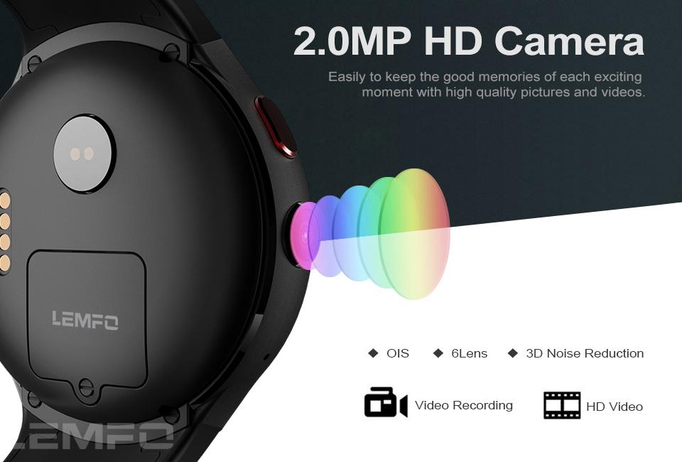 A smart watch camera LEMFO LES1 Android 5.1 MTK6580 1GB + 16GB