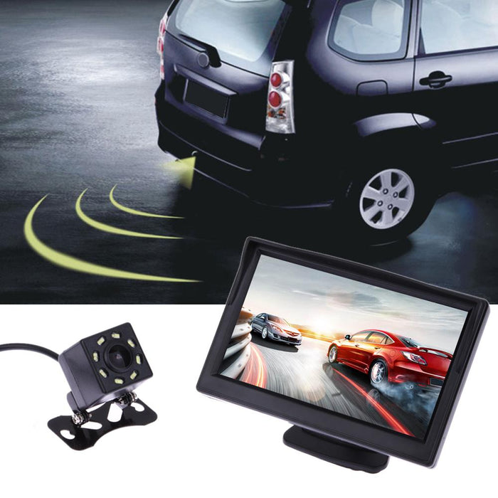 Waterproof reversing camera with a monitor and night vision