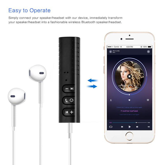 Bluetooth receiver for the car, headphones and home systems with buttons