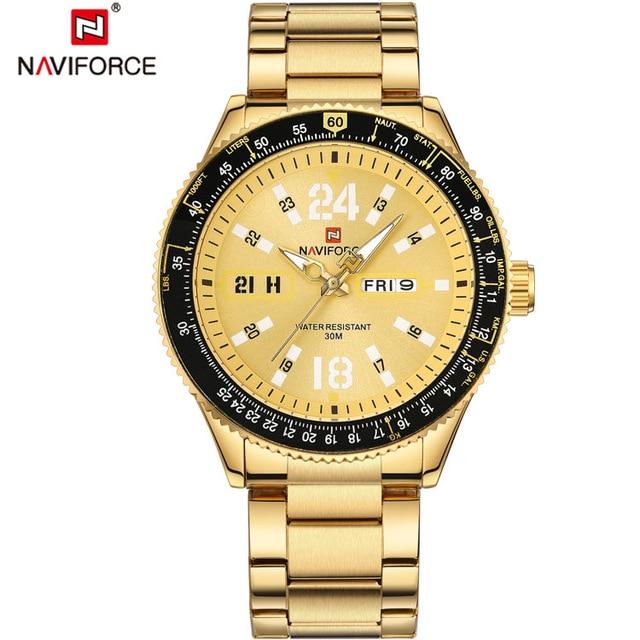 Waterproof male quartz watch NAVIFORCE 9102