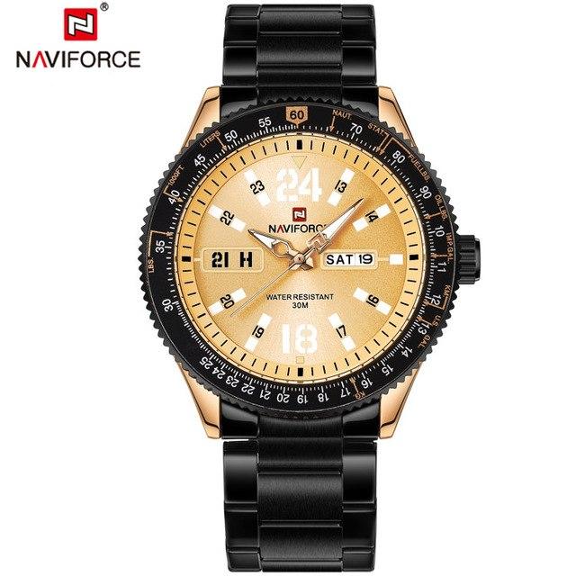 Waterproof male quartz watch NAVIFORCE 9102