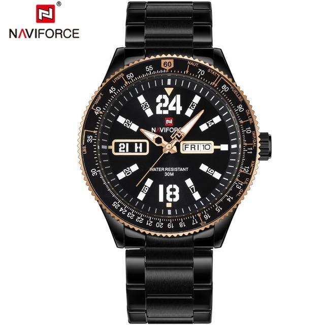 Waterproof male quartz watch NAVIFORCE 9102