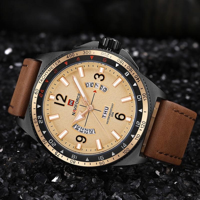 Waterproof male quartz watch NAVIFORCE 9103