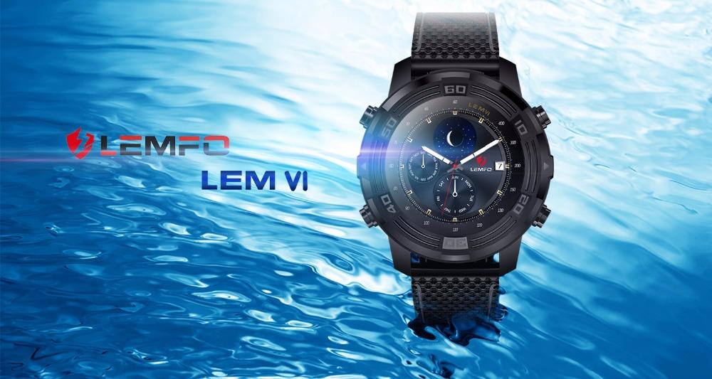 A smart watch with a slot for a SIM card LEMFO LEM6 Android 5.1 GPS 1GB + 16GB