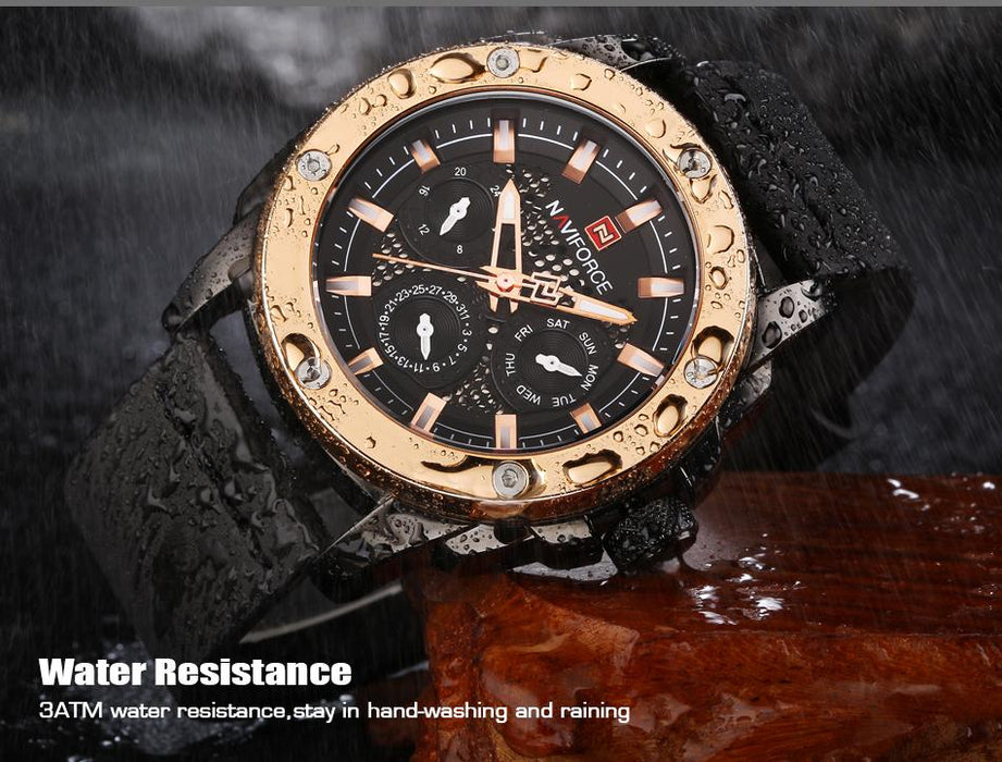 Waterproof male quartz watch NAVIFORCE 9116