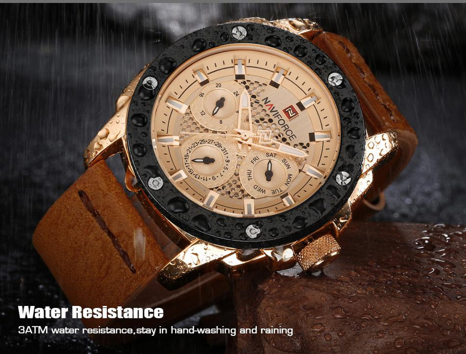 Waterproof male quartz watch NAVIFORCE 9116