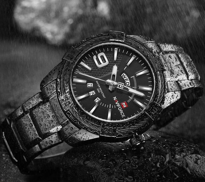 Waterproof male quartz watch NAVIFORCE 9117