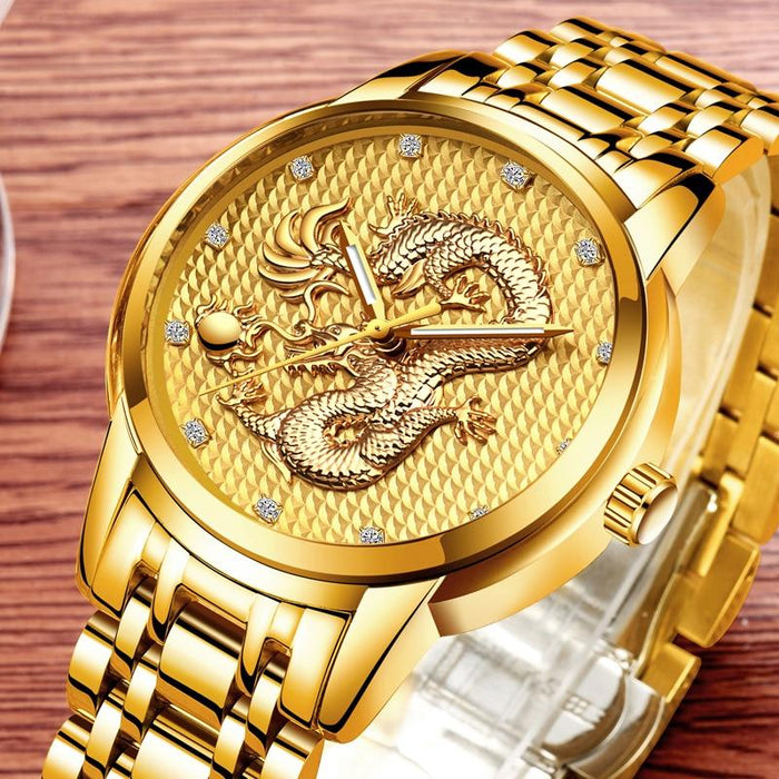 Waterproof male quartz watch LIGE 9850