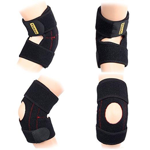 Adjustable neoprene elbow pad, analgesic