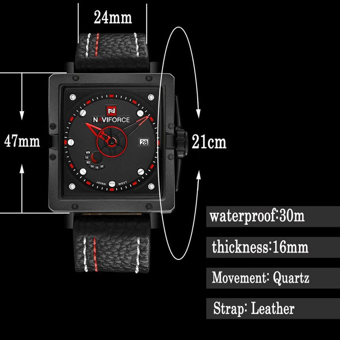 Waterproof male quartz watch NAVIFORCE 9065