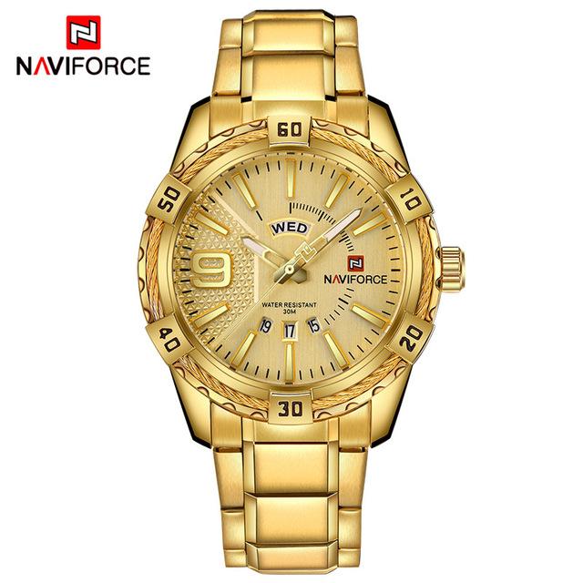 Waterproof male quartz watch NAVIFORCE 9117