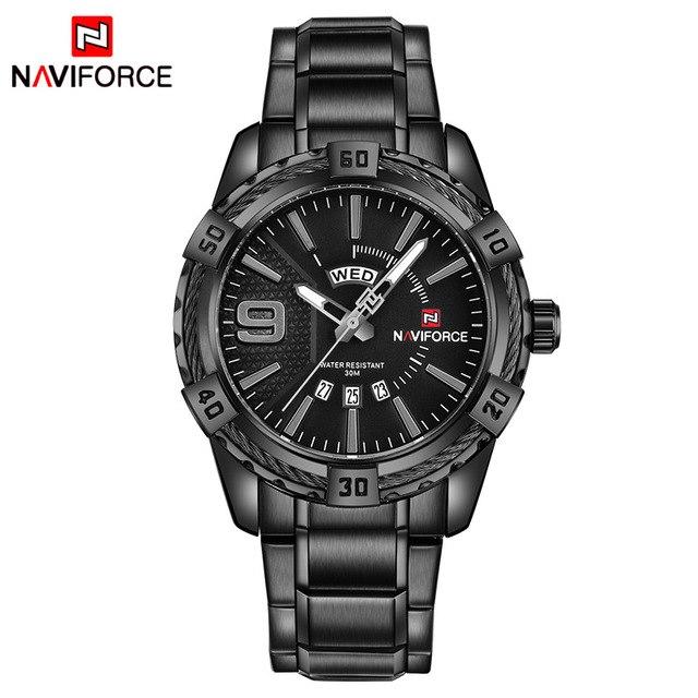 Waterproof male quartz watch NAVIFORCE 9117