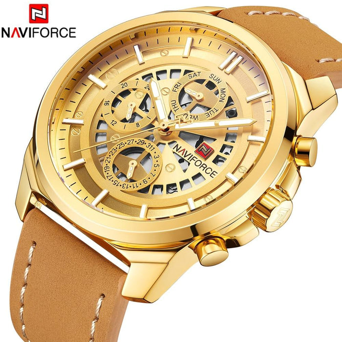 Waterproof male quartz watch NAVIFORCE 9129