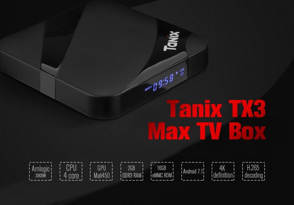 TV box Tanix TX3, Android 7.1, 2GB RAM, 16GB ROM, WiFi, Bluetooth 4.1