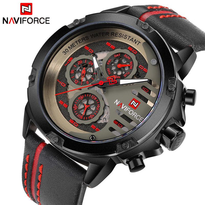 Waterproof male quartz watch NAVIFORCE 9110