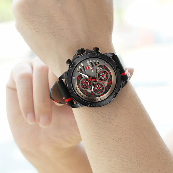 Waterproof male quartz watch NAVIFORCE 9110