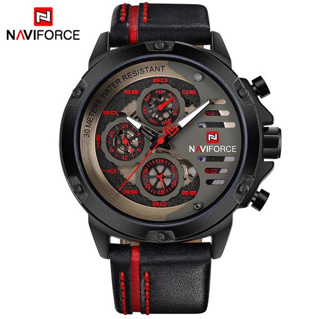 Waterproof male quartz watch NAVIFORCE 9110