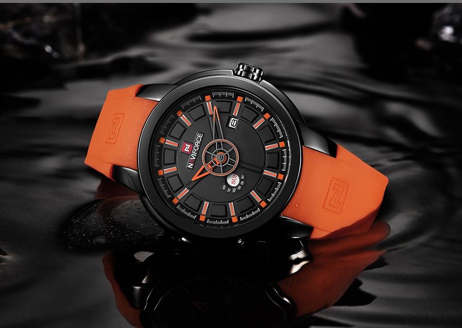 Waterproof male quartz watch NAVIFORCE 9107