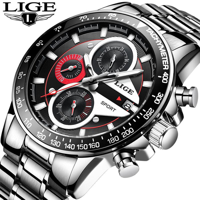 Waterproof male quartz watch LIGE 9835