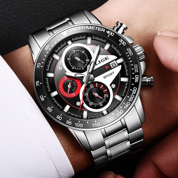 Waterproof male quartz watch LIGE 9835