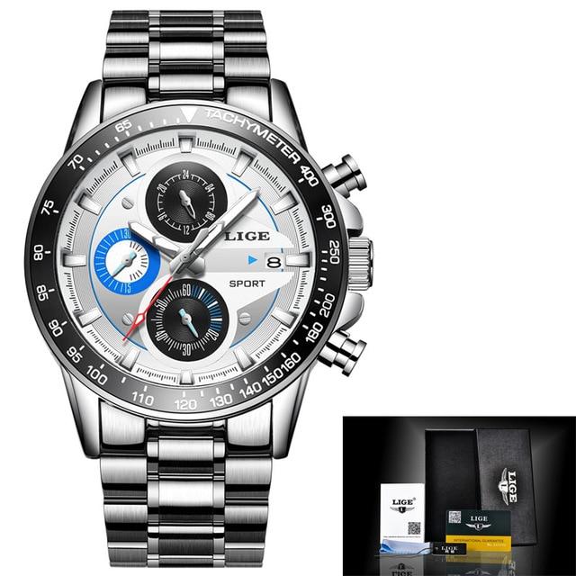 Waterproof male quartz watch LIGE 9835