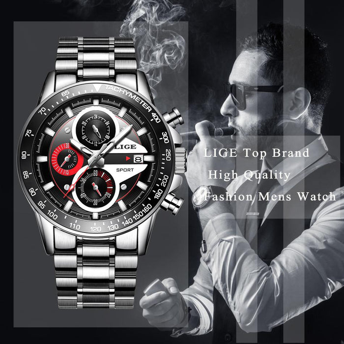 Waterproof male quartz watch LIGE 9835