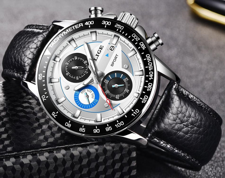 Waterproof male quartz watch LIGE 9835