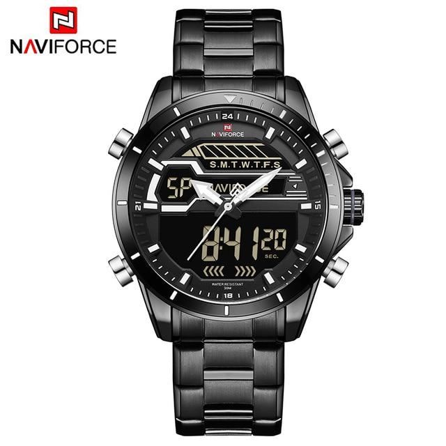 Waterproof male quartz watch with dual display NAVIFORCE 9133