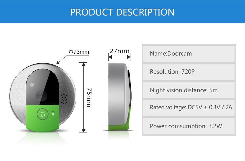 Bell Door camera WIFi RF2.4G and night vision VStarcam C95