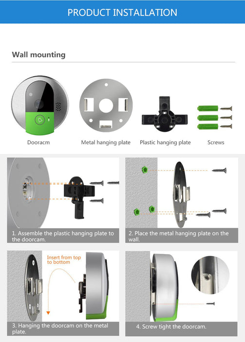 Bell Door camera WIFi RF2.4G and night vision VStarcam C95