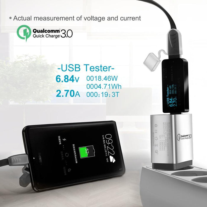 Smart adapter Qualcomm 3.0 Quick Charge with three ports 3A, 2.1A