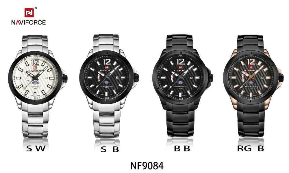 Waterproof male quartz watch NAVIFORCE 9084