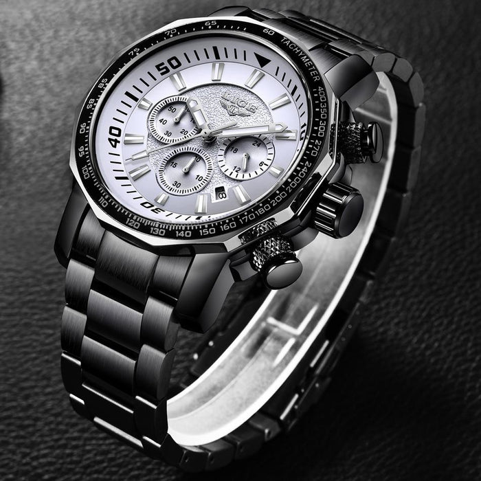 Waterproof male quartz watch LIGE 9871