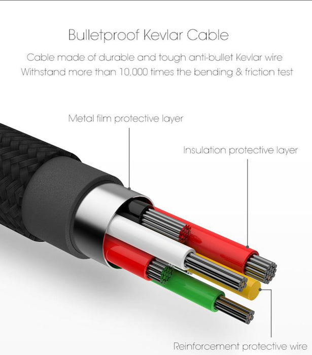 Luminosity LED charging cable Baseus 8pin for iPhone 5/6/7/8 / X / XS / XR, 25cm, 1m, 1.5m, 2m