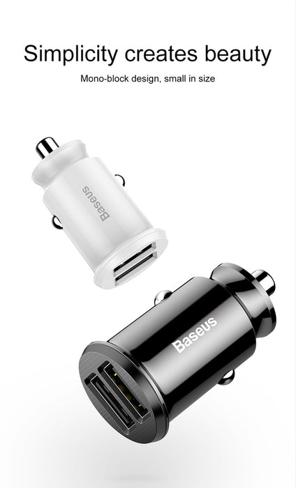 Smart mini USB car charger Baseus 3.1A Fast Charge