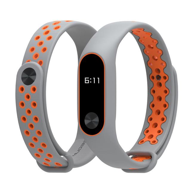 Dichromatic breathable silicone strap Xiaomi Mi Band 2