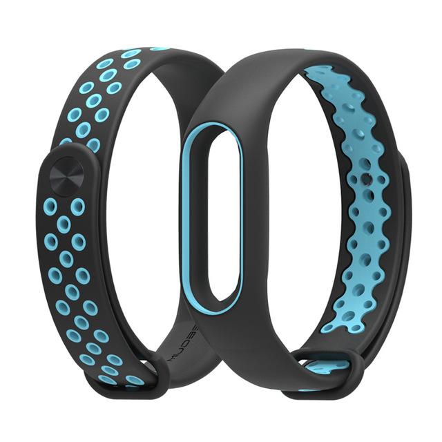 Dichromatic breathable silicone strap Xiaomi Mi Band 2