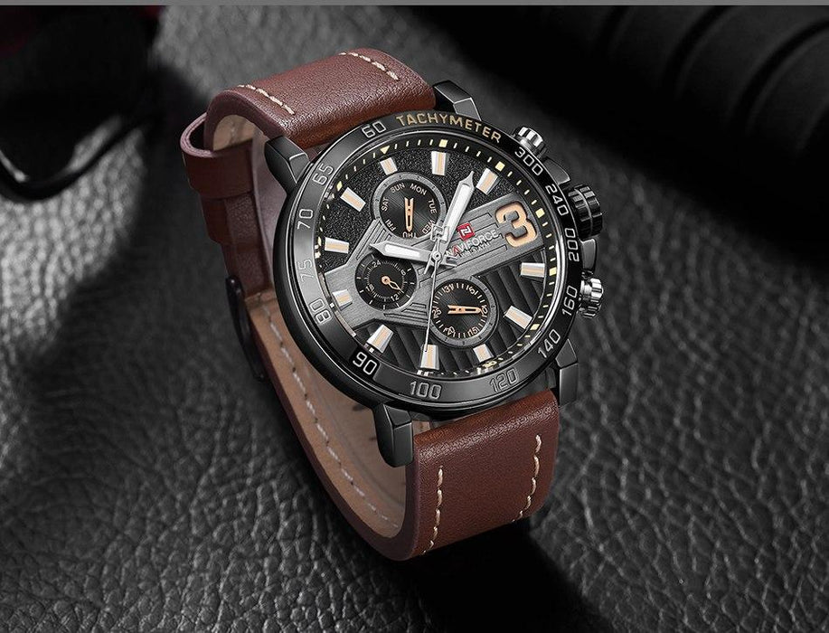 Waterproof male quartz watch NAVIFORCE 9137