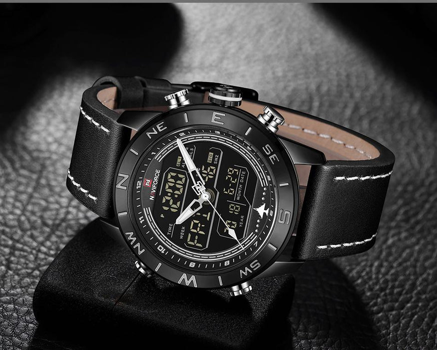 Waterproof male quartz watch with dual display NAVIFORCE 9144