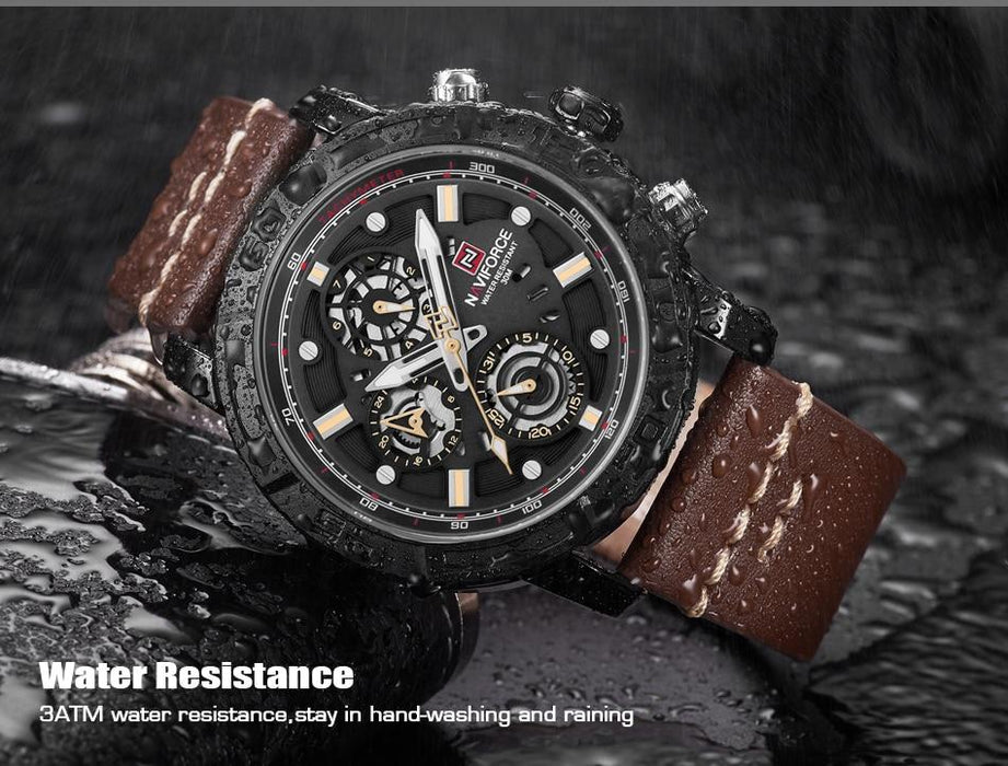 Waterproof male quartz watch NAVIFORCE 9139B