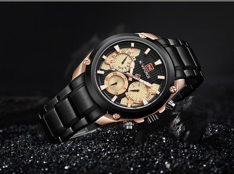 Waterproof male quartz watch NAVIFORCE 91,139