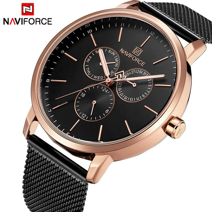 Waterproof male quartz watch NAVIFORCE 3001