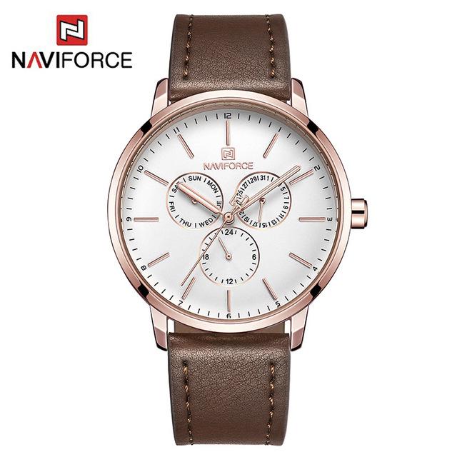 Waterproof male quartz watch NAVIFORCE 3001