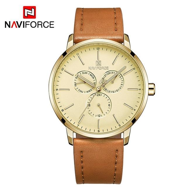 Waterproof male quartz watch NAVIFORCE 3001